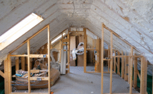 Laying insulation in a loft