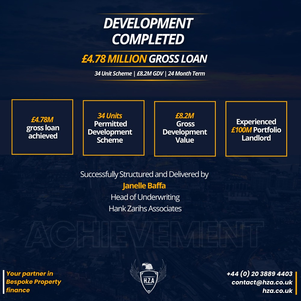 Another major development finance completion for Hank Zarihs Associates